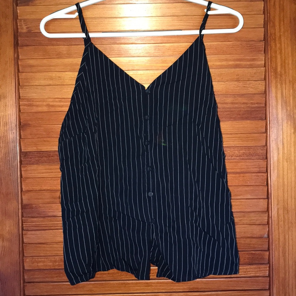 navy blue and white stripped tank top!
